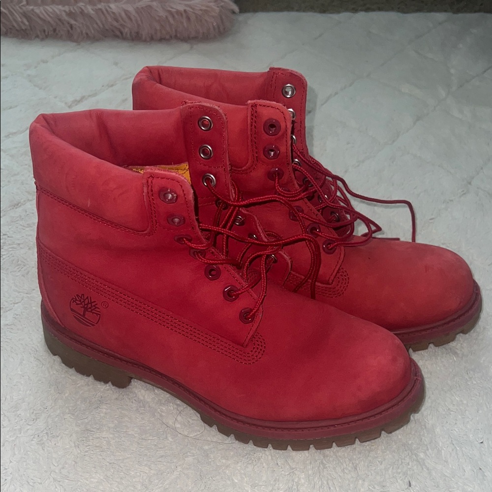 Timberland Men’s Bold Red Combat Boots